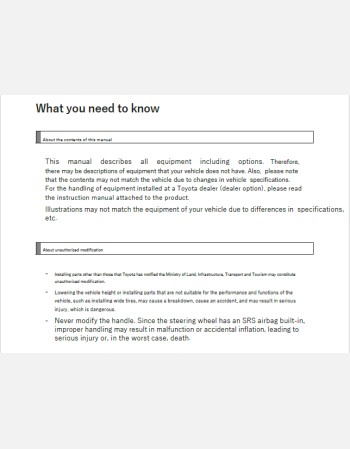 toyota alphard 2011-2012 owners manual in english